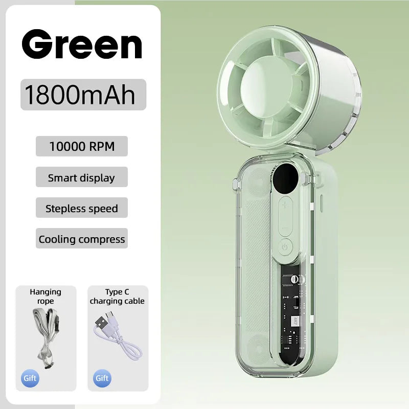 Handheld Small Fan, Semiconductor Cooling, Ultra Long Battery Life, Charging Fan, Small Cooling and Ice Pack Fan
