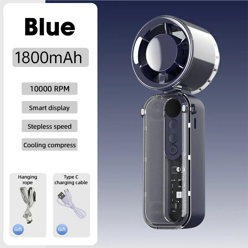 Handheld Small Fan, Semiconductor Cooling, Ultra Long Battery Life, Charging Fan, Small Cooling and Ice Pack Fan