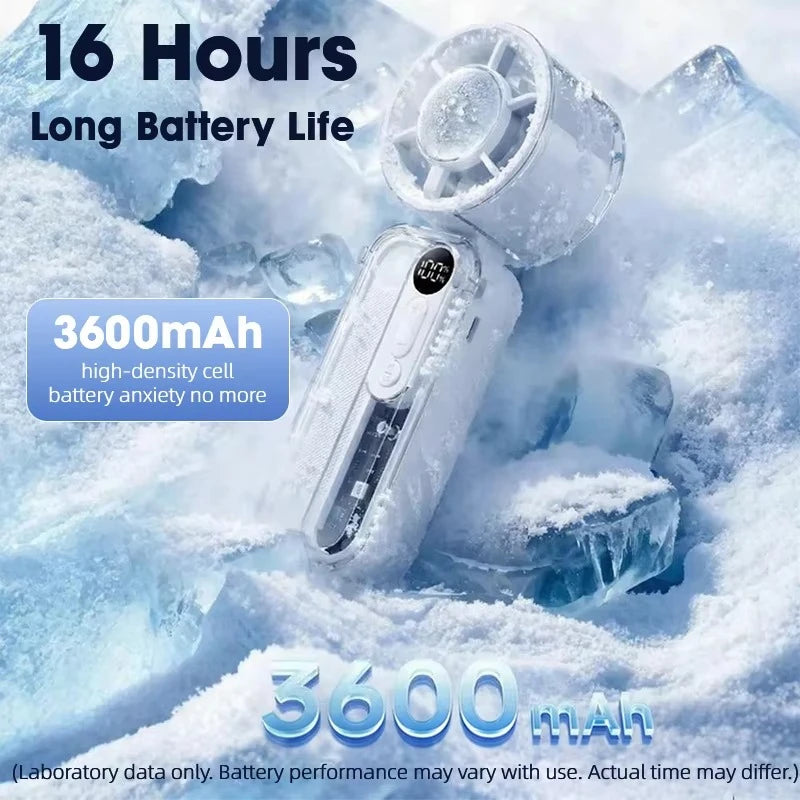 Handheld Small Fan, Semiconductor Cooling, Ultra Long Battery Life, Charging Fan, Small Cooling and Ice Pack Fan