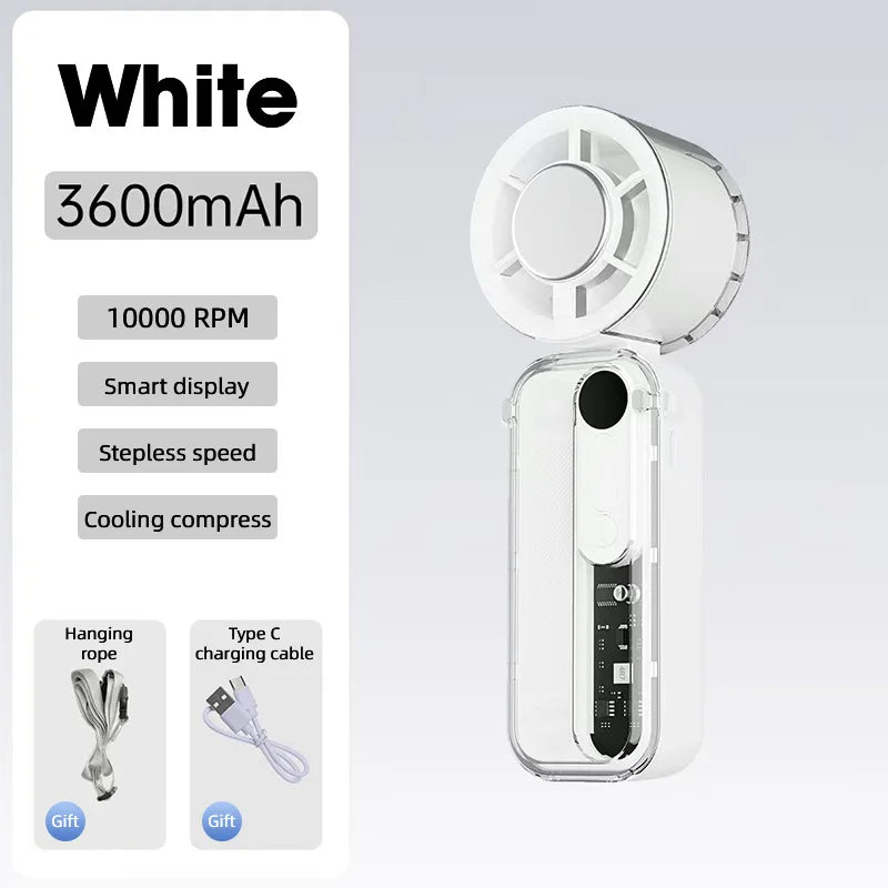 Handheld Small Fan, Semiconductor Cooling, Ultra Long Battery Life, Charging Fan, Small Cooling and Ice Pack Fan