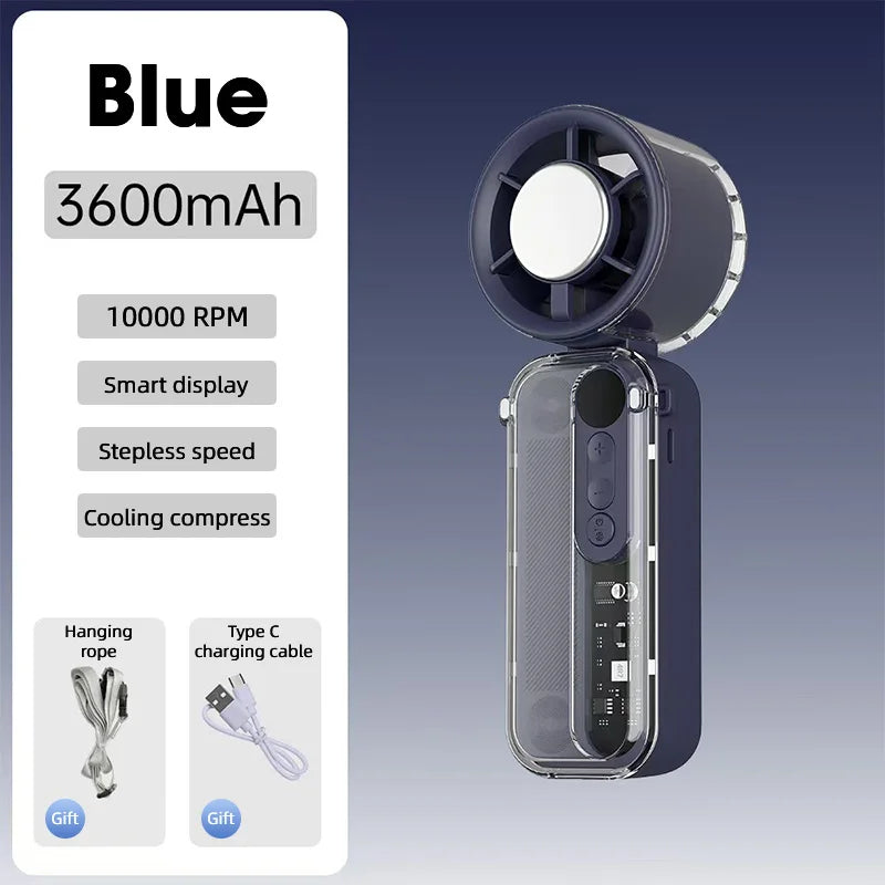 Handheld Small Fan, Semiconductor Cooling, Ultra Long Battery Life, Charging Fan, Small Cooling and Ice Pack Fan