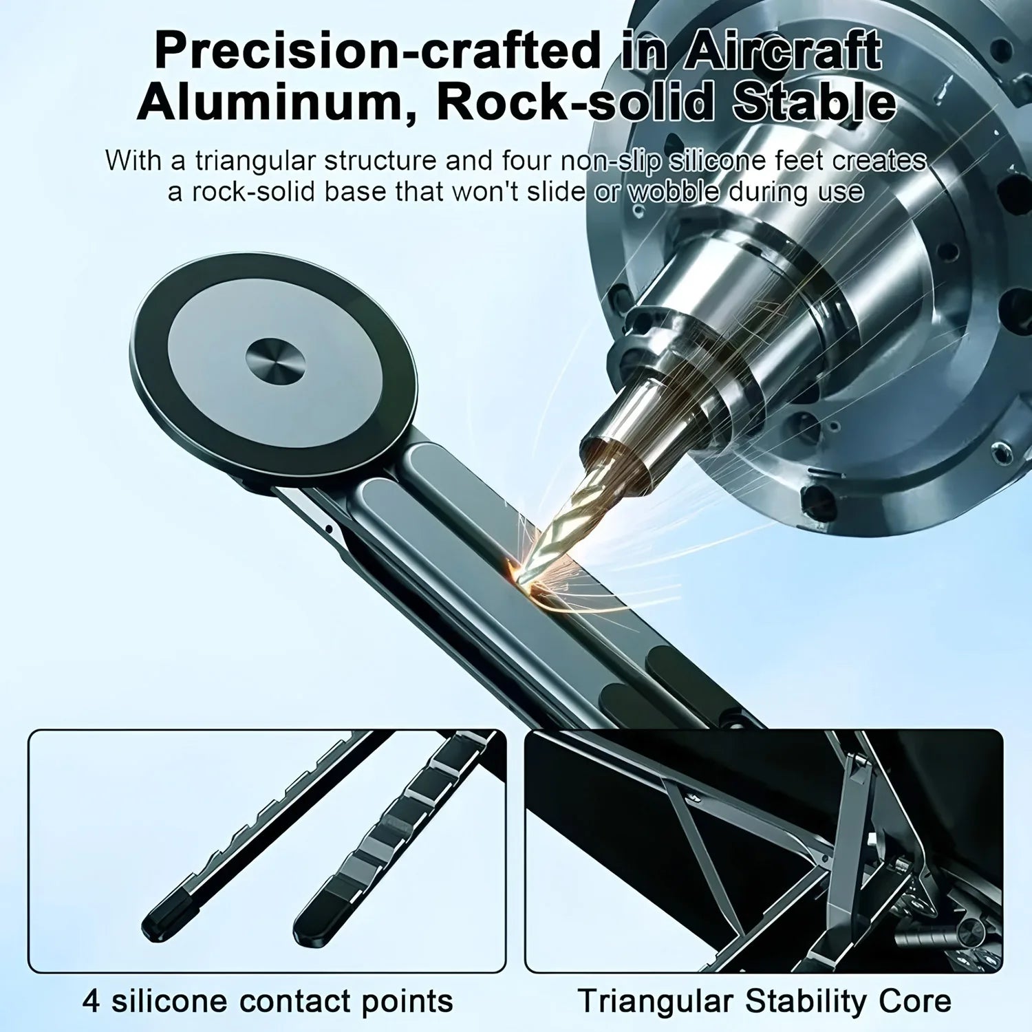 Multifunctional Magnetic Stand Phone Holder Handheld Selfle Stick Foldable Tripod Portable Desk Stand for Phone Tablet Laptop