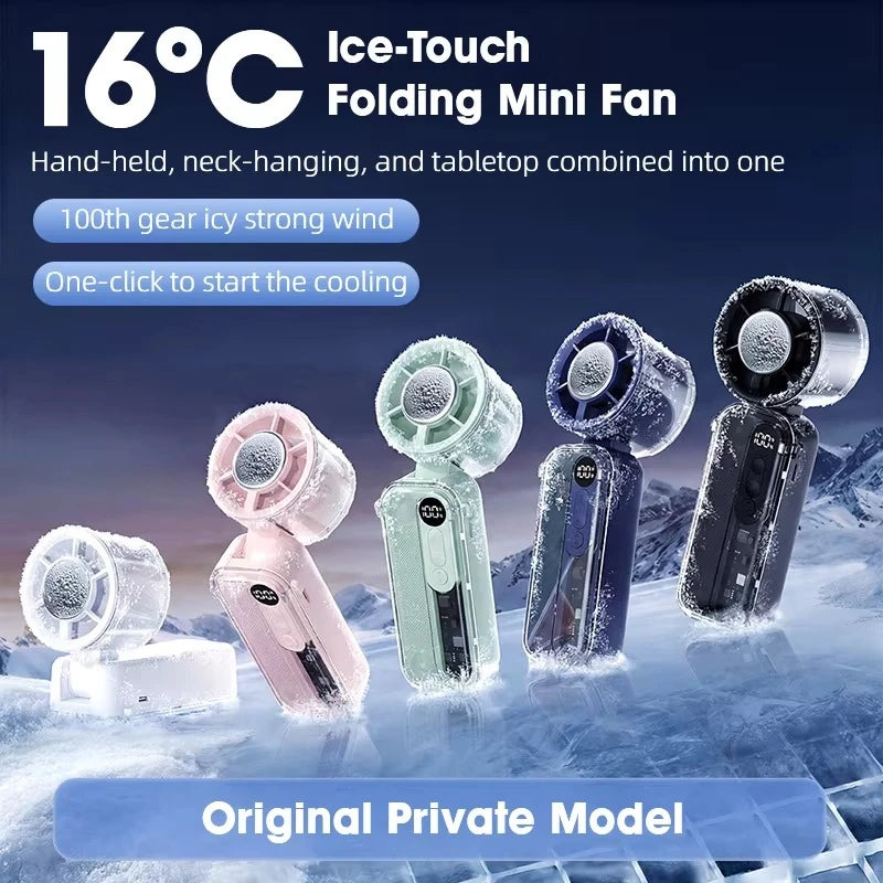 Handheld Small Fan, Semiconductor Cooling, Ultra Long Battery Life, Charging Fan, Small Cooling and Ice Pack Fan