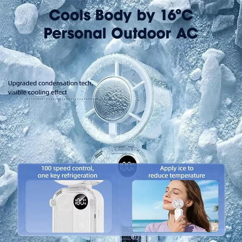 Handheld Small Fan, Semiconductor Cooling, Ultra Long Battery Life, Charging Fan, Small Cooling and Ice Pack Fan