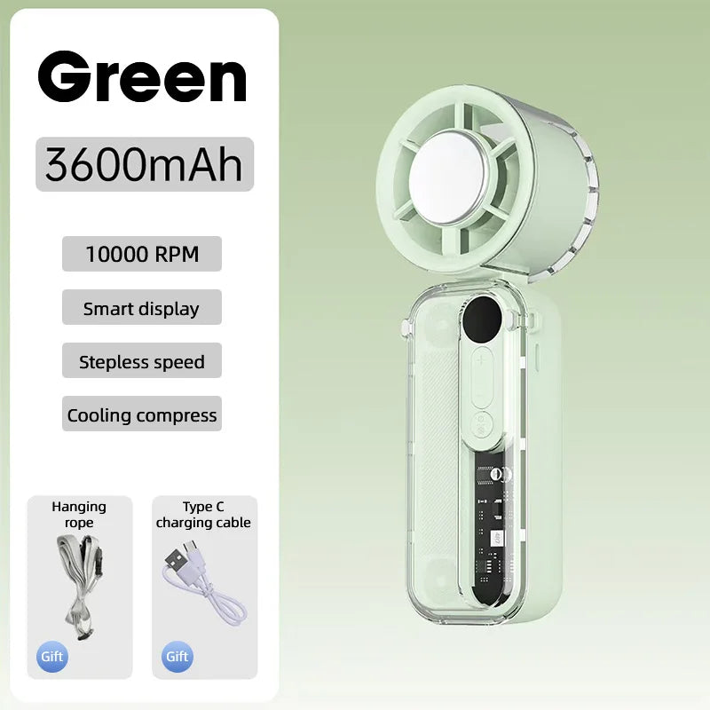 Handheld Small Fan, Semiconductor Cooling, Ultra Long Battery Life, Charging Fan, Small Cooling and Ice Pack Fan