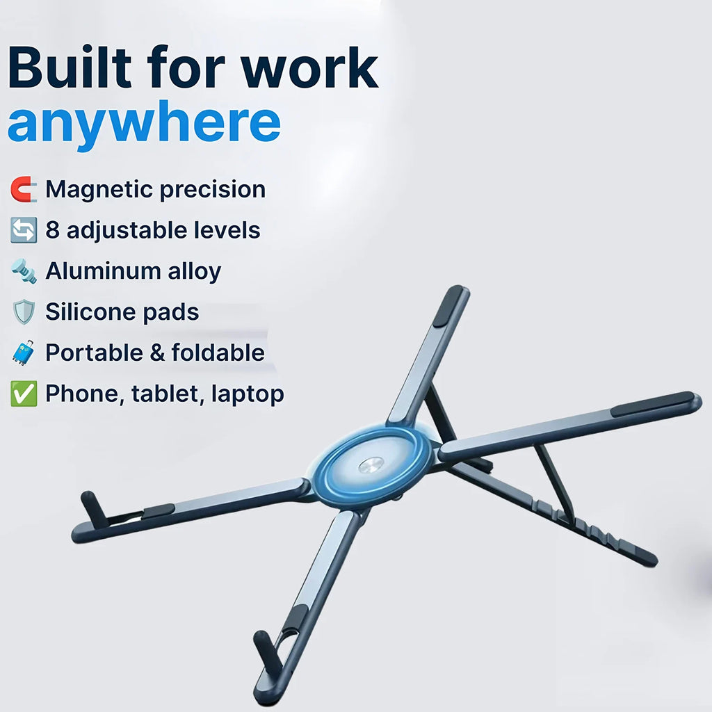 Multifunctional Magnetic Stand Phone Holder Handheld Selfle Stick Foldable Tripod Portable Desk Stand for Phone Tablet Laptop