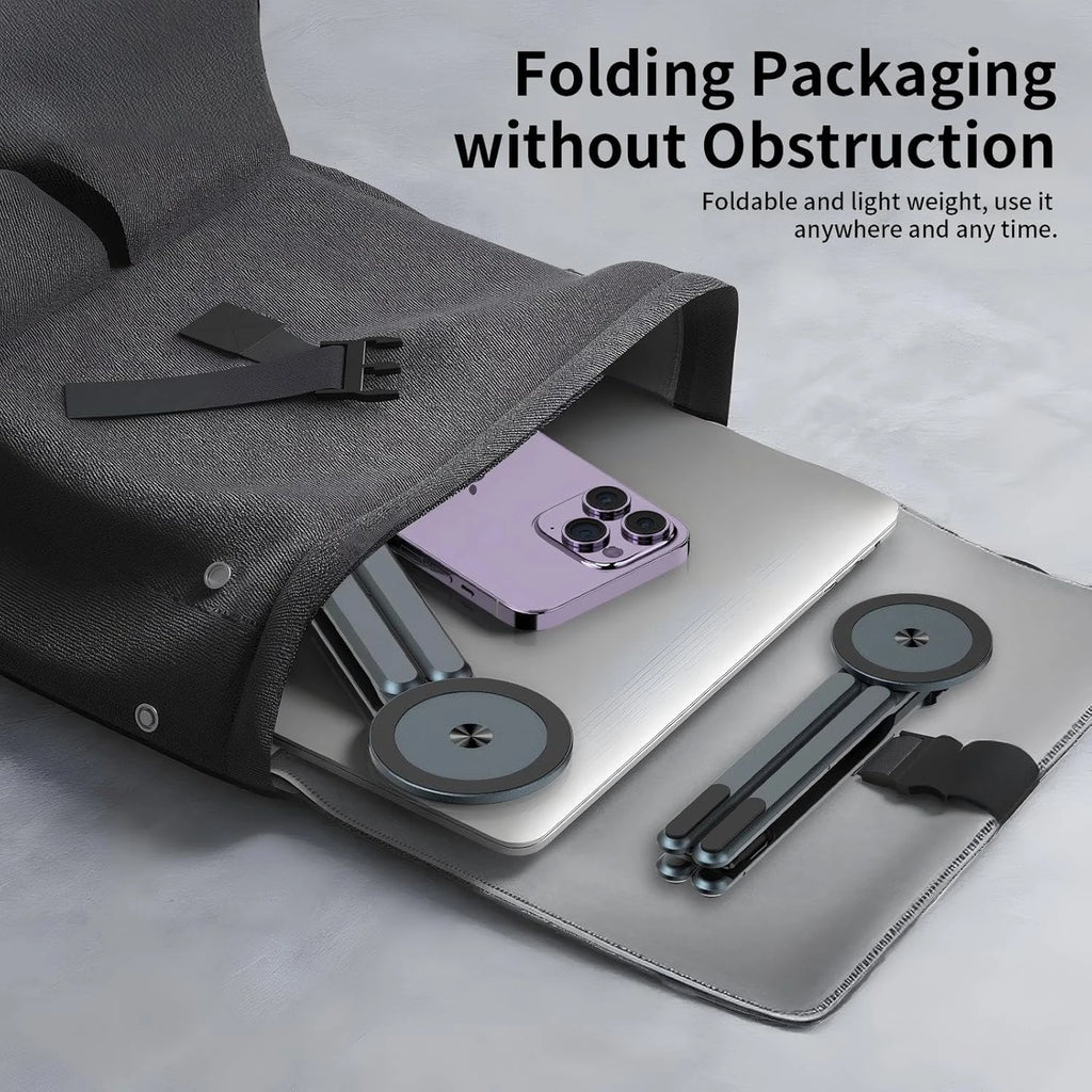 Multifunctional Magnetic Phone Holder Tripod For Handheld Selfle Stick Foldable With Foldable Metal Stand For Phone iPad Tablet